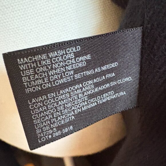 East 5th Black Button & Zip Trench Coat with Detachable Hood & Lining, Size SP - Picture 13 of 15